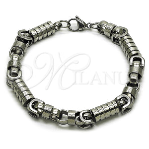 Pulsera Solida 03.461.0003.09 Acero Inoxidable, Pulido, Tono Plateado (Grosor 08 MM, 9 Pulgadas de Largo)