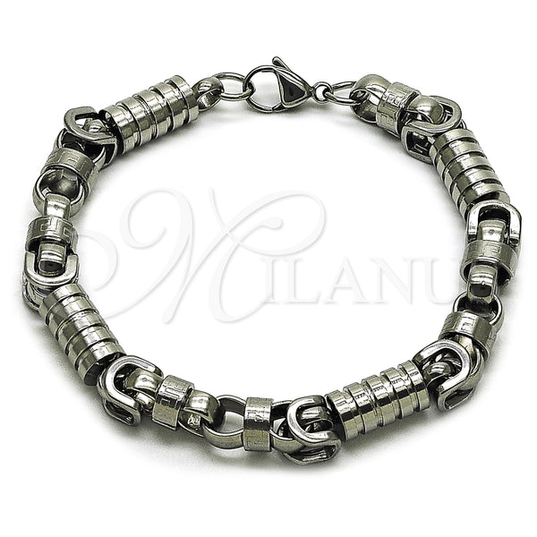 Pulsera Solida 03.461.0003.09 Acero Inoxidable, Pulido, Tono Plateado (Grosor 08 MM, 9 Pulgadas de Largo)