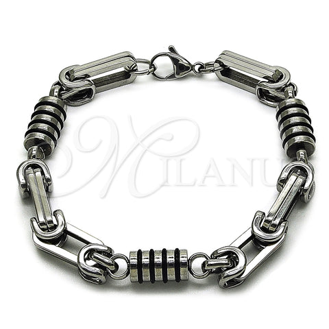 Pulsera Solida 03.461.0004.09 Acero Inoxidable, Pulido, Tono Plateado (Grosor 08.7 MM, 9 Pulgadas de Largo)