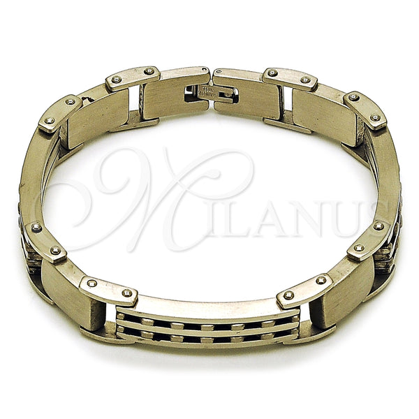 Pulsera Solida 03.461.0009.09 Acero Inoxidable, Pulido, Tono Plateado (Grosor 14.2 MM, 9 Pulgadas de Largo)