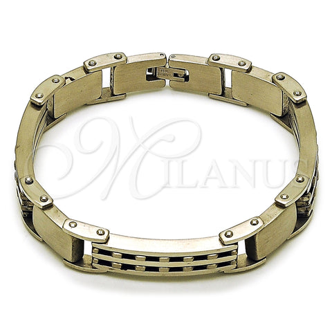 Pulsera Solida 03.461.0009.09 Acero Inoxidable, Pulido, Tono Plateado (Grosor 14.2 MM, 9 Pulgadas de Largo)