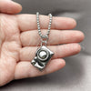 Collares con Dije 04.461.0004.24 Acero Inoxidable, Pulido, Tono Plateado (Grosor 03 MM, 24 Pulgadas de Largo)