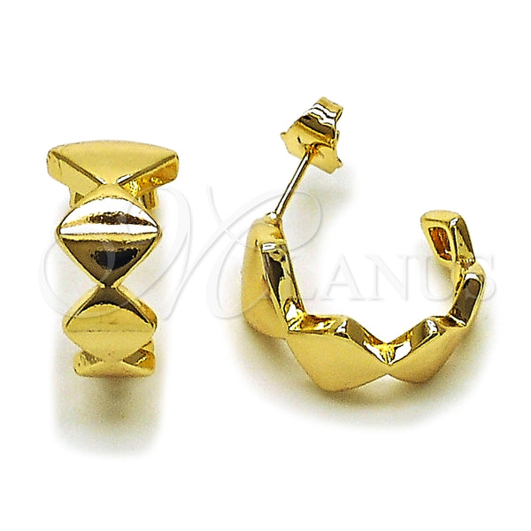 Argolla Pequeña 02.163.0414.22 Oro Laminado, Pulido, Tono Dorado