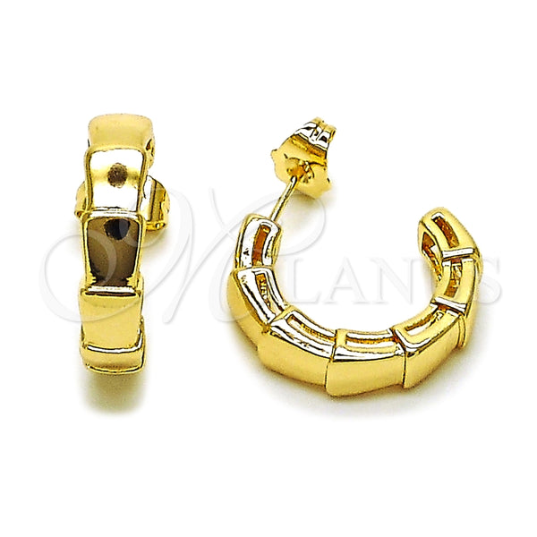 Argolla Pequeña 02.163.0416.20 Oro Laminado, Diseño de Serpiente, Pulido, Tono Dorado
