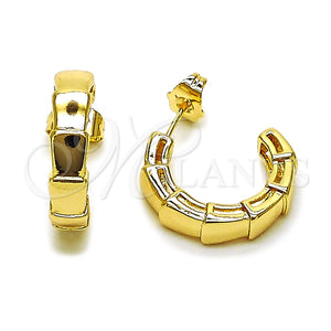Argolla Pequeña 02.163.0416.20 Oro Laminado, Diseño de Serpiente, Pulido, Tono Dorado