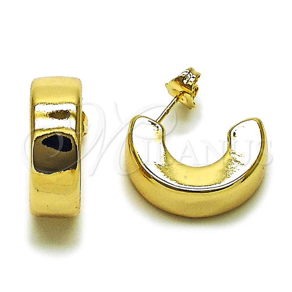 Argolla Pequeña 02.163.0417.20 Oro Laminado, Pulido, Tono Dorado