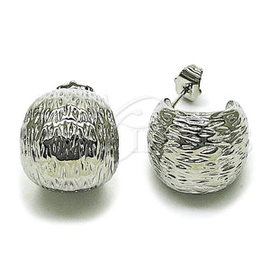 Argolla Pequeña 02.163.0240.1.20 Rodio Laminado, Diamantado, Rodinado