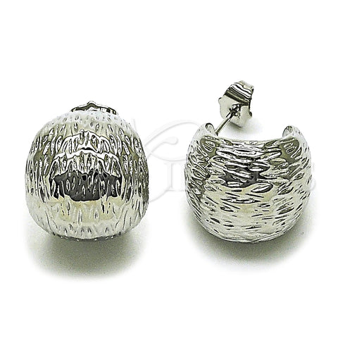Argolla Pequeña 02.163.0240.1.20 Rodio Laminado, Diamantado, Rodinado