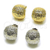 Argolla Pequeña 02.163.0240.1.20 Rodio Laminado, Diamantado, Rodinado