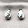 Arete Dormilona 02.163.0419.1 Oro Laminado Blanco, Diseño de Gota, Pulido, Rodinado