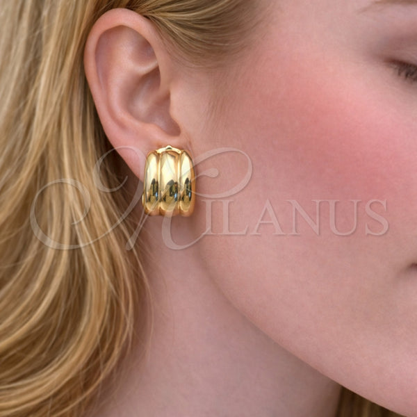 Arete Dormilona 02.163.0422 Oro Laminado, Pulido, Tono Dorado