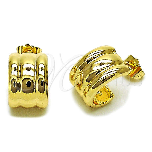 Arete Dormilona 02.163.0422 Oro Laminado, Pulido, Tono Dorado