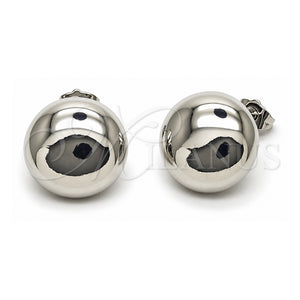 Arete Dormilona 02.163.0383.1 Oro Laminado Blanco, Pulido, Rodinado