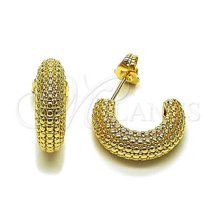 Argolla Pequeña 02.163.0424.20 Oro Laminado, Pulido, Tono Dorado