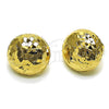 Arete Dormilona 02.163.0428 Oro Laminado, Diamantado, Tono Dorado