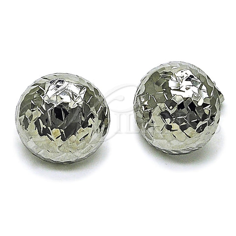 Arete Dormilona 02.163.0428.1 Rodio Laminado, Diamantado, Rodinado