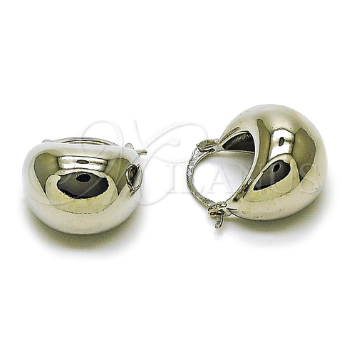 Argolla Pequeña 02.163.0430.1.22 Rodio Laminado, Pulido, Rodinado