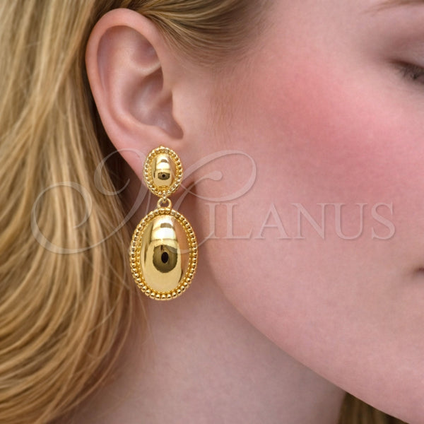 Arete Colgante 02.163.0431 Oro Laminado, Pulido, Tono Dorado
