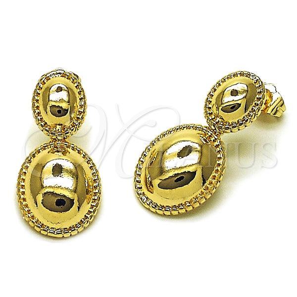 Arete Colgante 02.163.0431 Oro Laminado, Pulido, Tono Dorado
