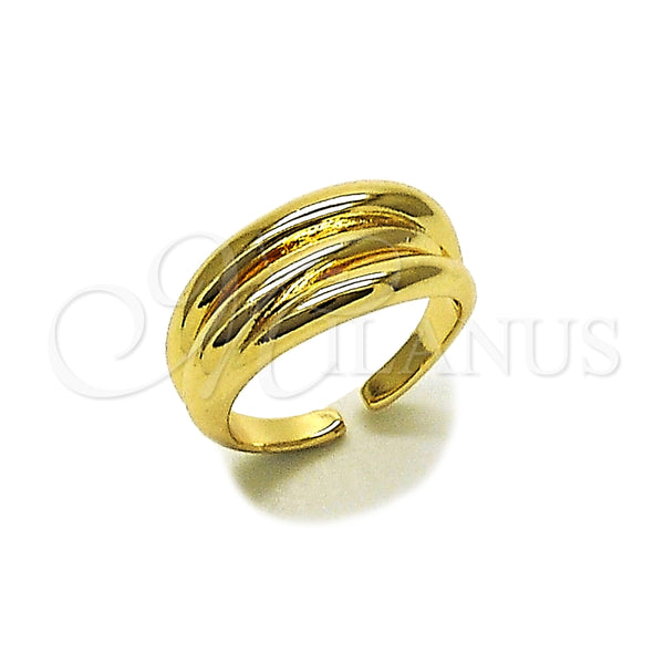 Anillo Elegante 01.163.0018 Oro Laminado, Pulido, Tono Dorado (Talla Unica)