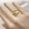 Anillo Elegante 01.163.0019 Oro Laminado, Pulido, Tono Dorado (Talla Unica)