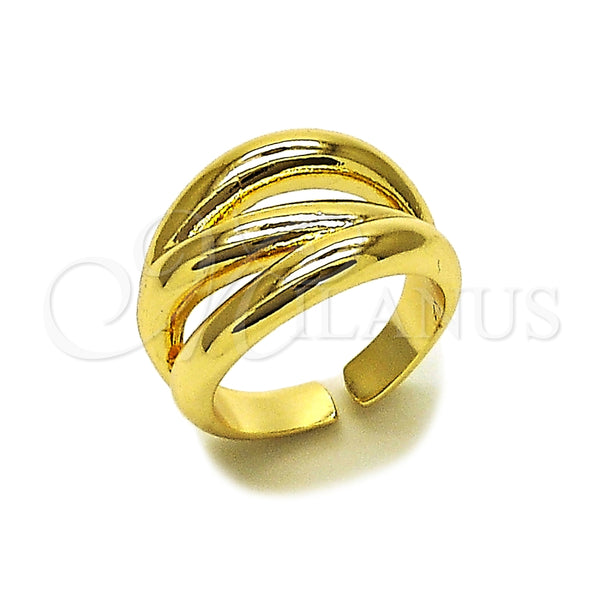 Anillo Elegante 01.163.0019 Oro Laminado, Pulido, Tono Dorado (Talla Unica)