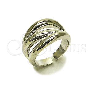 Anillo Elegante 01.163.0019.1 Rodio Laminado, Pulido, Rodinado (Talla Unica)