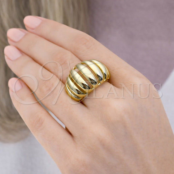 Anillo Elegante 01.163.0020 Oro Laminado, Pulido, Tono Dorado (Talla Unica)
