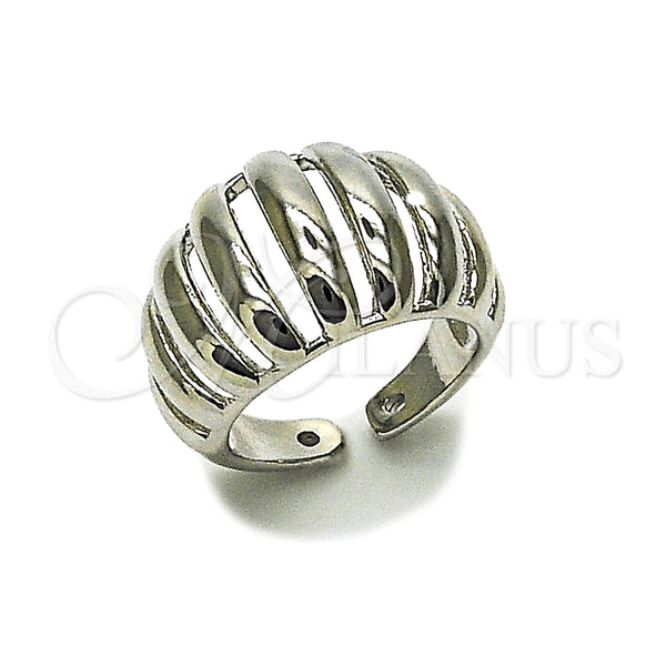 Anillo Elegante 01.163.0020.1 Rodio Laminado, Pulido, Rodinado (Talla Unica)