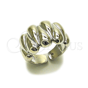 Anillo Elegante 01.163.0021.1 Rodio Laminado, Diseño de Corazón, Pulido, Rodinado (Talla Unica)