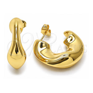 Argolla Mediana 02.163.0353.30 Oro Laminado, Diseño de Hueco, Pulido, Tono Dorado