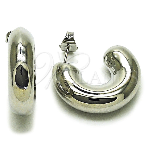 Argolla Mediana 02.163.0436.1.28 Rodio Laminado, Pulido, Rodinado