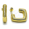 Argolla Pequeña 02.163.0437.25 Oro Laminado, Diseño de Hueco, Pulido, Tono Dorado