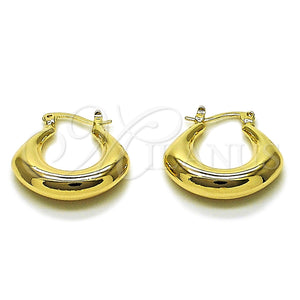 Argolla Pequeña 02.163.0439.22 Oro Laminado, Diseño de Hueco, Pulido, Tono Dorado