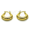 Argolla Pequeña 02.163.0439.22 Oro Laminado, Diseño de Hueco, Pulido, Tono Dorado