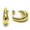 Argolla Pequeña 02.163.0440.18 Oro Laminado, Diseño de Hueco, Pulido, Tono Dorado