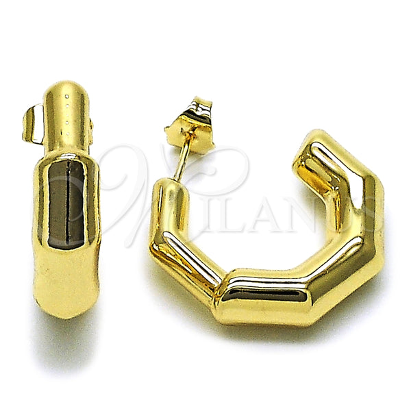 Argolla Pequeña 02.163.0441.25 Oro Laminado, Diseño de Hueco, Pulido, Tono Dorado
