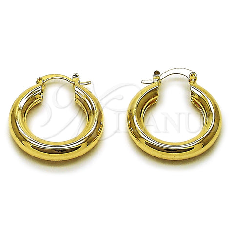Argolla Pequeña 02.163.0442.25 Oro Laminado, Diseño de Hueco, Pulido, Tono Dorado