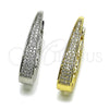 Argolla Huggie 02.237.0071.18 Oro Laminado, con Micro Pave Blanca, Pulido, Tono Dorado
