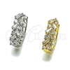 Argolla Huggie 02.237.0074.20 Oro Laminado, Diseño de Baguette, con Zirconia Cubica Blanca, Pulido, Tono Dorado