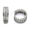 Argolla Huggie 02.237.0063.1.20 Rodio Laminado, Diseño de Estrella, con Zirconia Cubica Blanca, Pulido, Rodinado