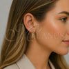 Argolla Huggie 02.237.0079.28 Oro Laminado, con Micro Pave Multicolor, Pulido, Tono Dorado