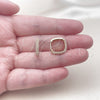 Argolla Huggie 02.379.0094.15 Oro Laminado, con Perla Marfil, Pulido, Tono Dorado