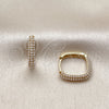 Argolla Huggie 02.379.0094.15 Oro Laminado, con Perla Marfil, Pulido, Tono Dorado