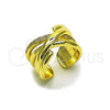 Anillo Multi Piedra 01.381.0015 Oro Laminado, con Micro Pave Blanca, Pulido, Tono Dorado (Talla Unica)