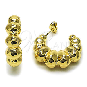 Argolla Mediana 02.413.0002.30 Oro Laminado, Diseño de Hueco, Pulido, Tono Dorado