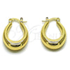 Argolla Pequeña 02.413.0003.16 Oro Laminado, Diseño de Hueco, Pulido, Tono Dorado