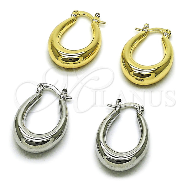 Argolla Pequeña 02.413.0003.16 Oro Laminado, Diseño de Hueco, Pulido, Tono Dorado