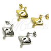 Arete Dormilona 02.413.0005 Oro Laminado, Diseño de Torcido, Pulido, Tono Dorado