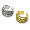 Anillo Multi Piedra 01.438.0015 Rodio Laminado, Diseño de Torcido, con Micro Pave Blanca, Pulido, Rodinado (Talla Unica)